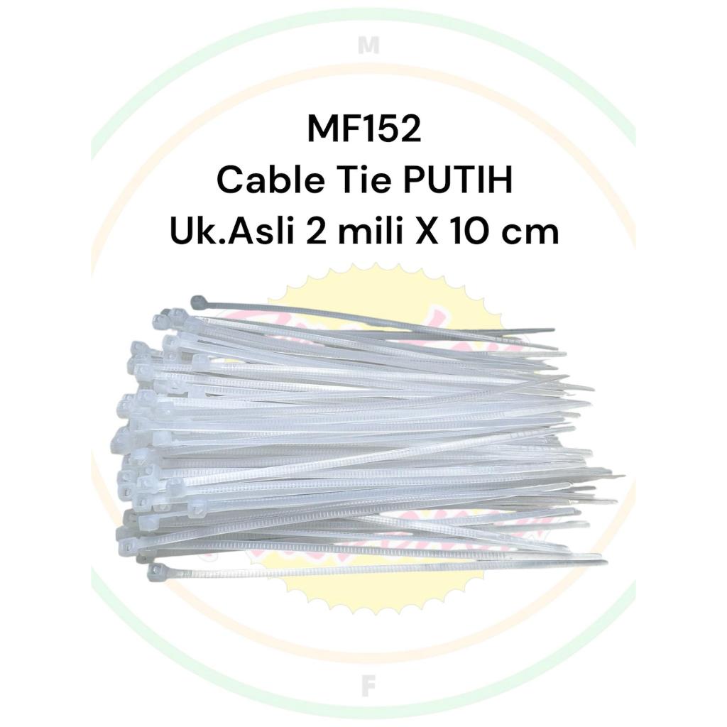 

Cable Tie PUTIH 10cm X 2mm 100pcs Kabel Ties Tish Tis 1pack Kode Pack 2.5x100 mm 10cm White