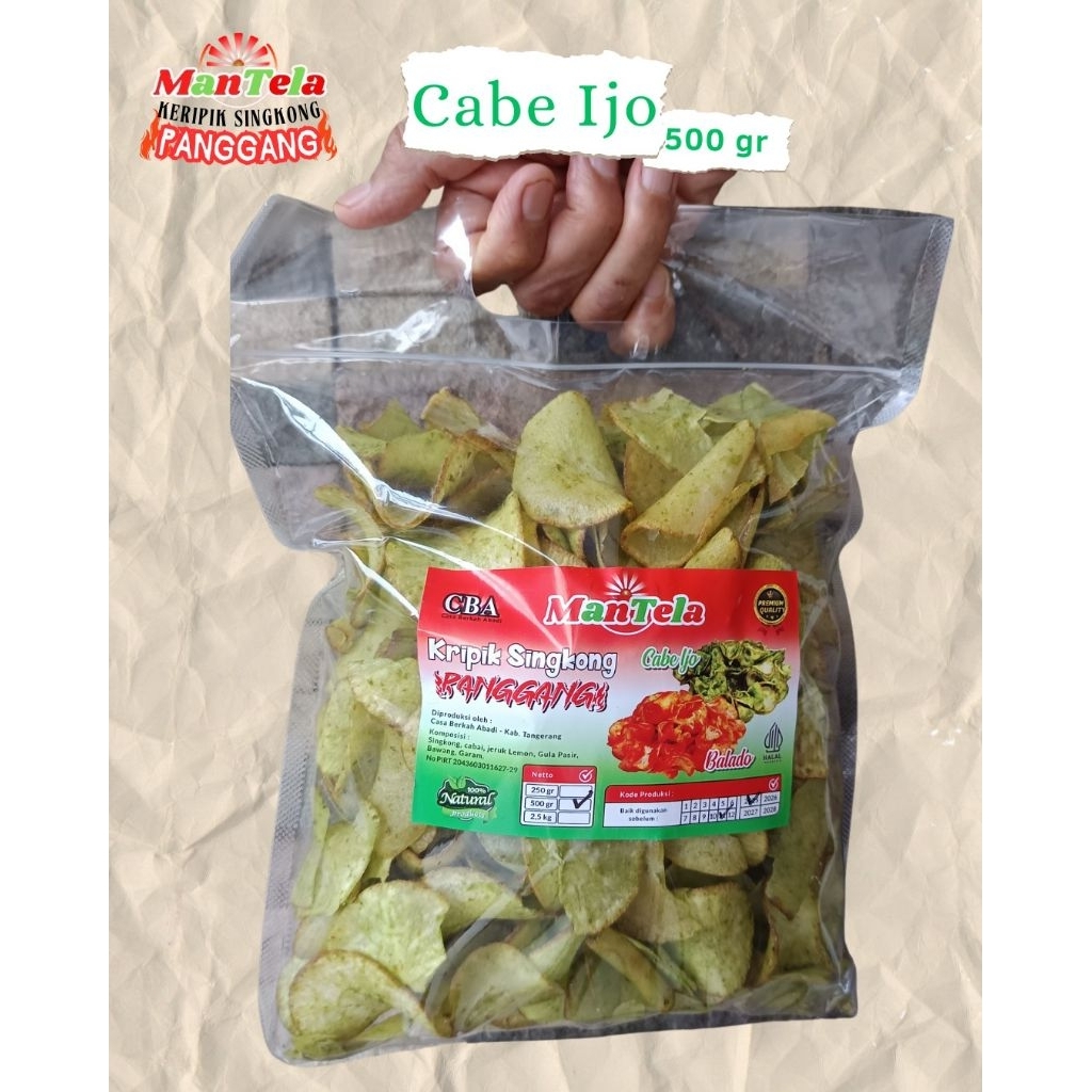 

Cemilan Kripik Singkong Panggang - Cabe Ijo 500g