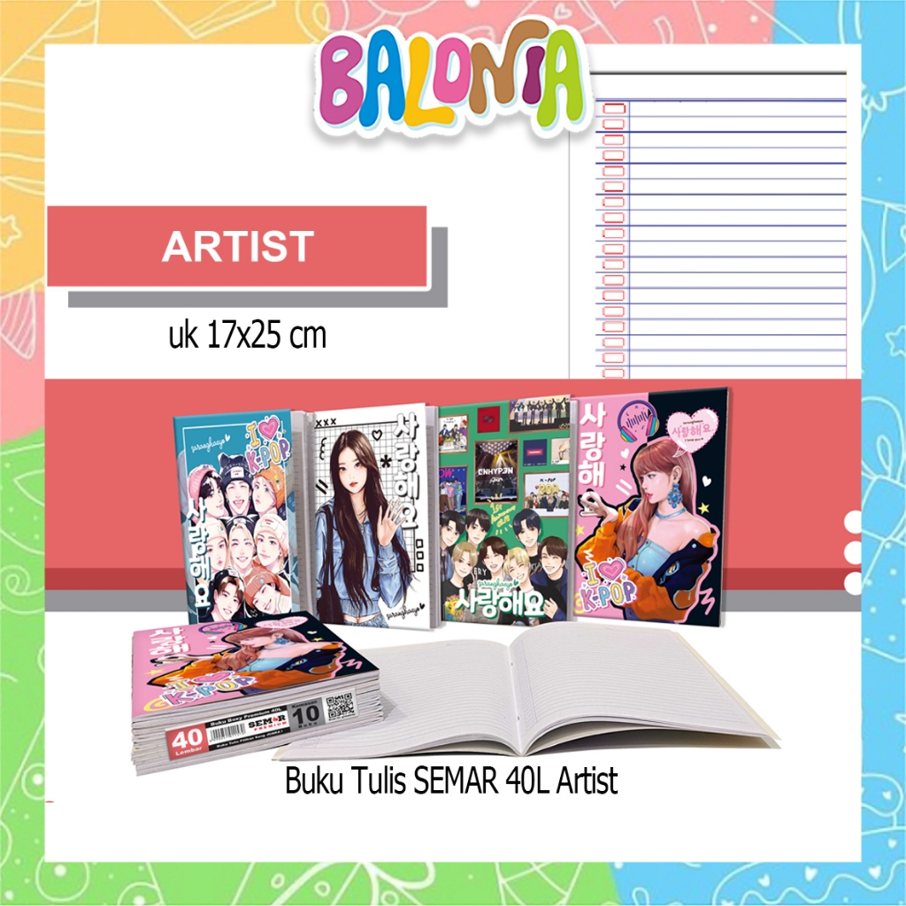 

(1 Buku isi 40 lembar) Buku Tulis Semar Uk 17x25cm, buku tulis sekolah, buku sekolah