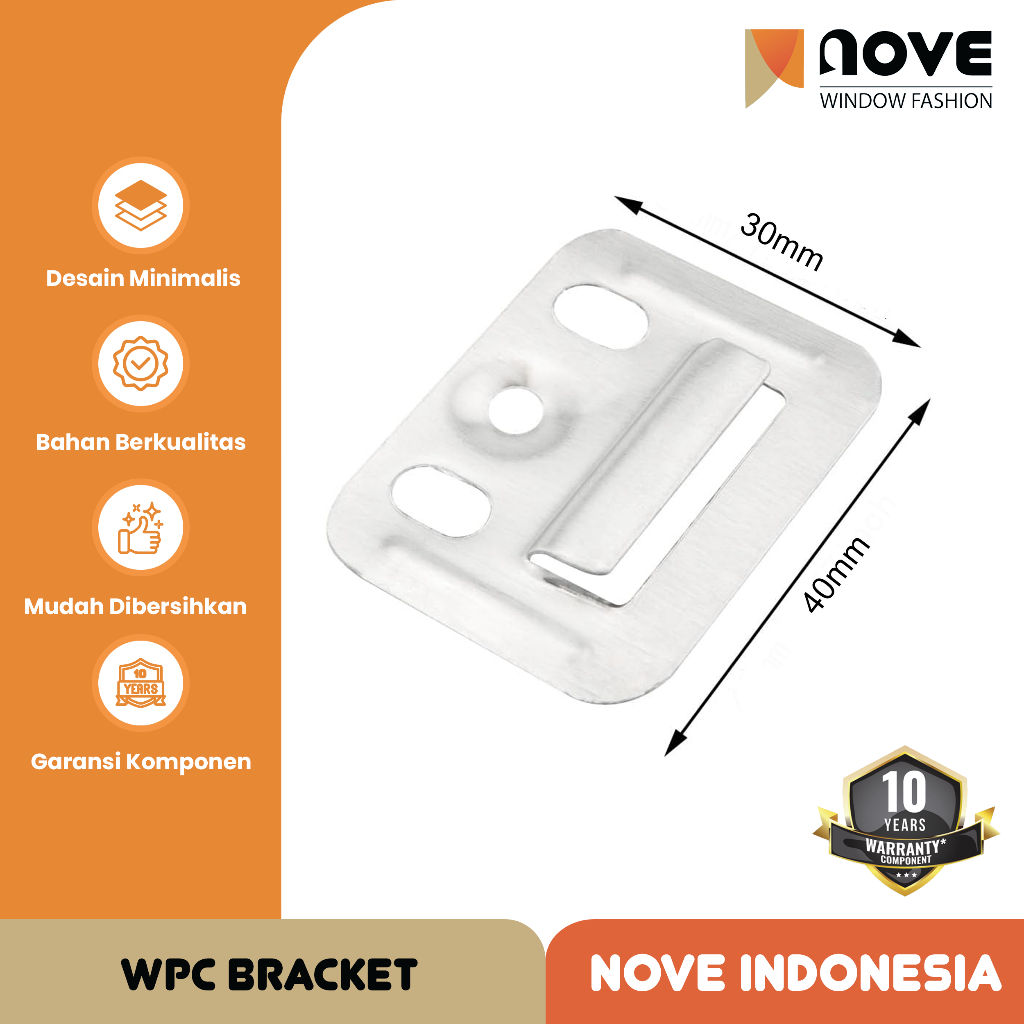 Nove - WPC Bracket - Klip WPC Wall Panel Isi 10 pcs