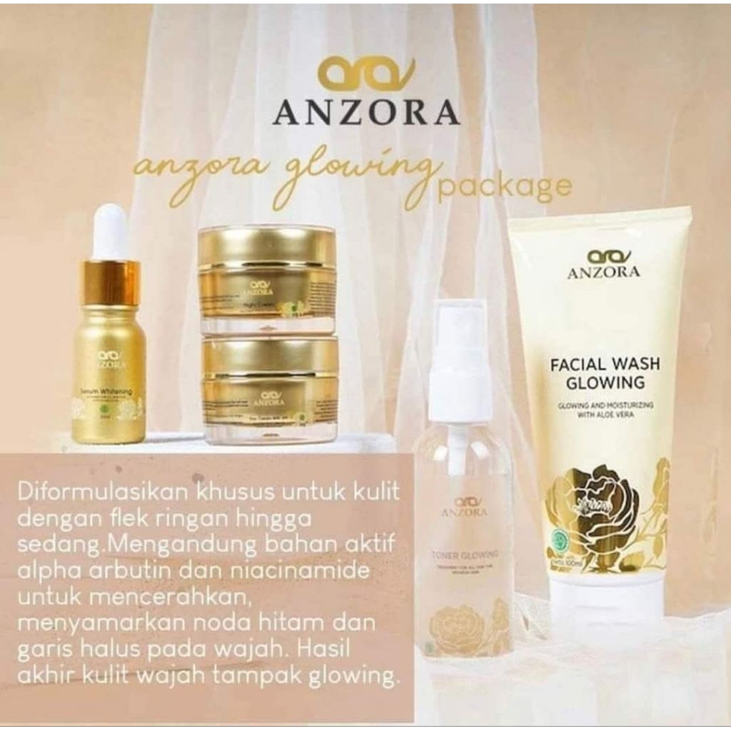 Anzora/Anzora skincare/skincare Anzora/paket wajah Anzora skincare/skincare Anzora original blom