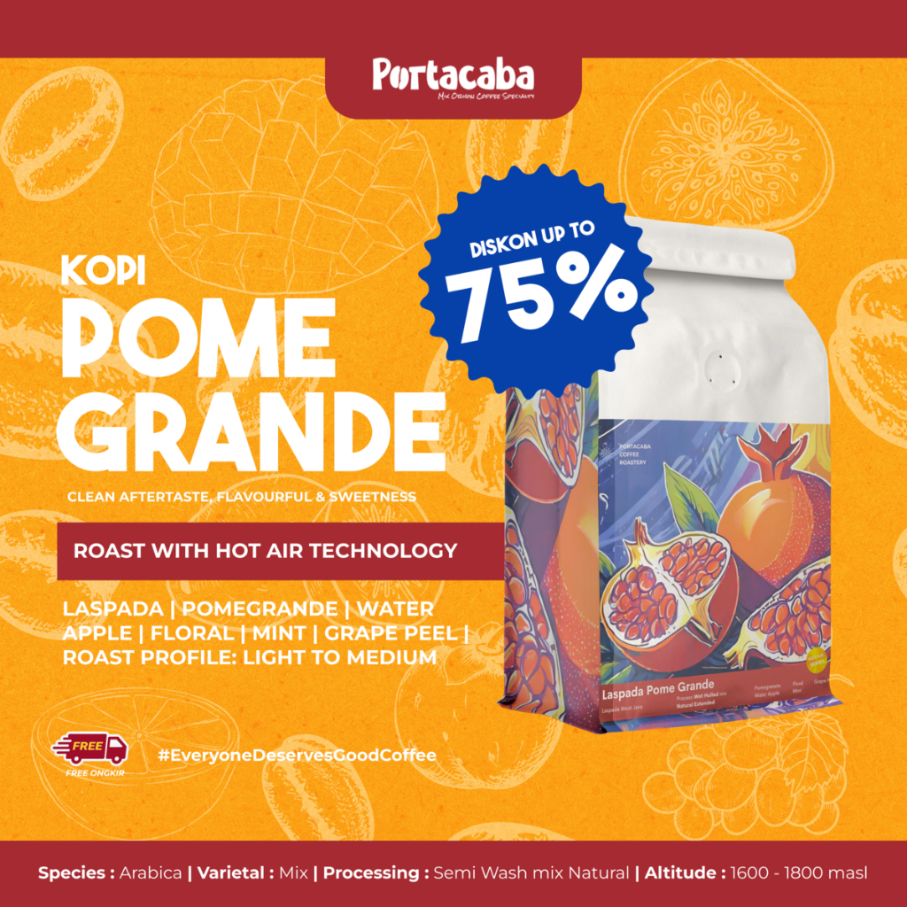 

Kopi Arabika Pome Grande Laspada Mix Arabika Portacaba 200gr