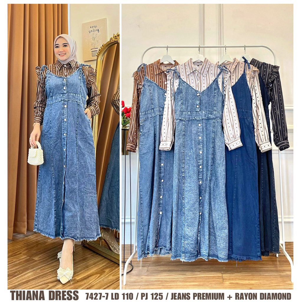 Zara thiana//Dress Zara//dress jeans zara///pakaianwanitasby
