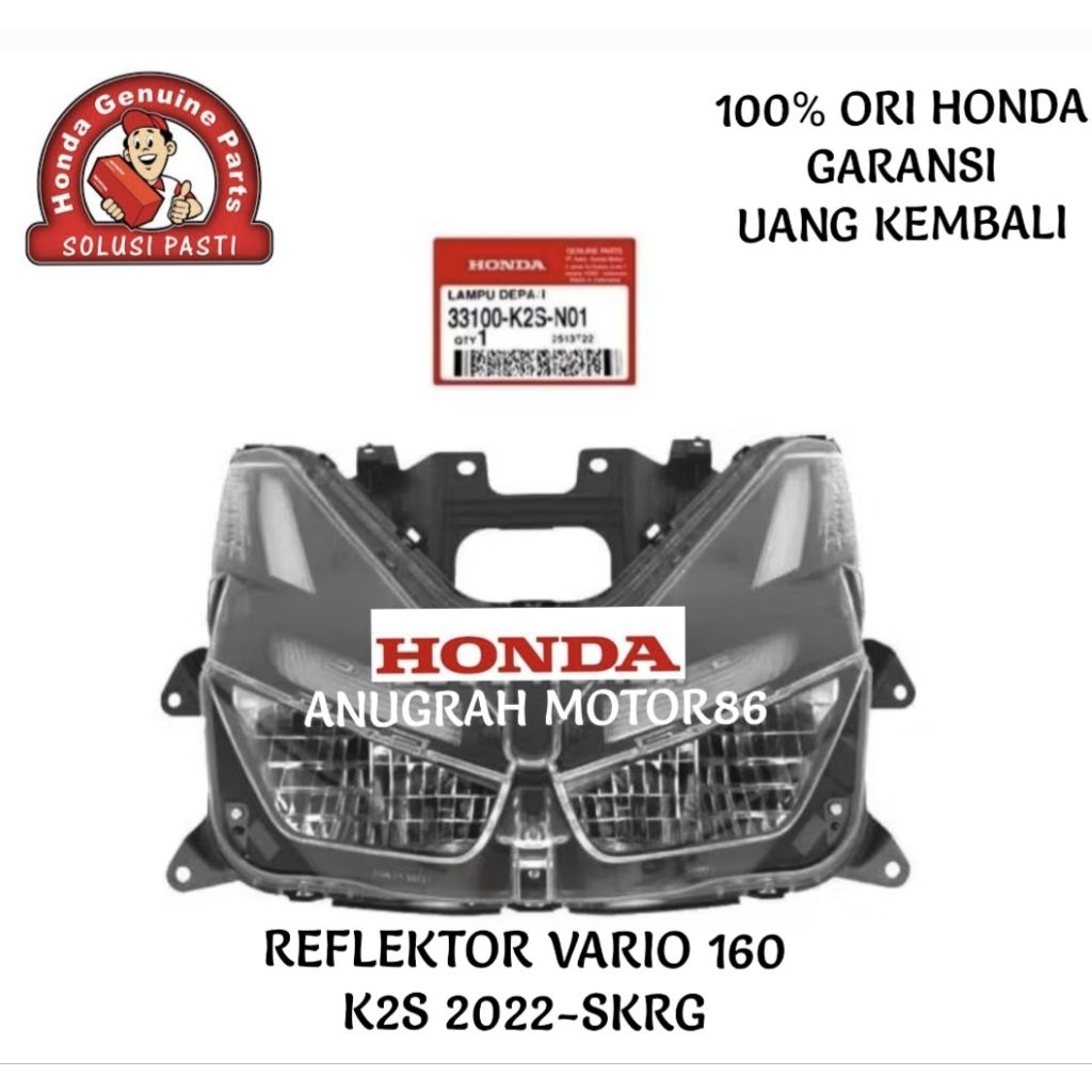 33100-K2S-N01 Reflektor Lampu depan vario 160 k2s asli honda AHM
