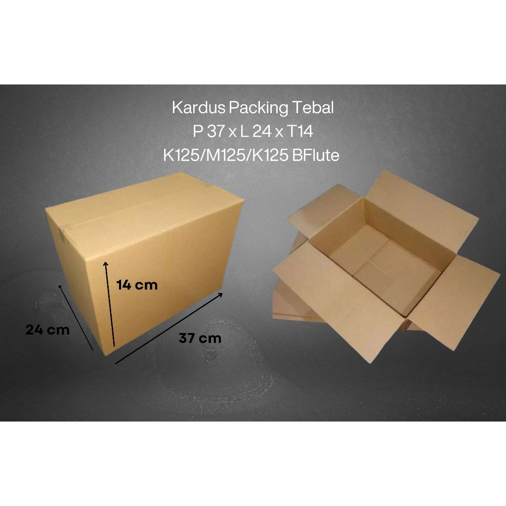 

Kardus Packing P 37 cm x L 24 cm x T 14 cm