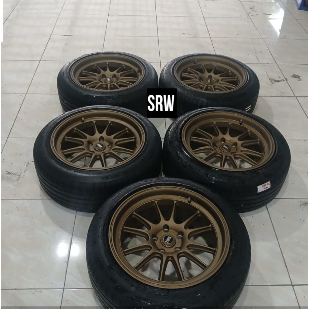 Velg Mobil Second HSR AMETH Ring 18 Baud 5x114.3 Et22 Ban phi 235 50 R18 Inova Reborn Zenix Venturer