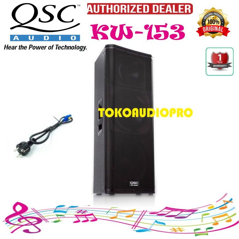 Speaker QSC KW153 1000W 15 inch 3-way Powered Speaker Aktif QSc KW-153 Original