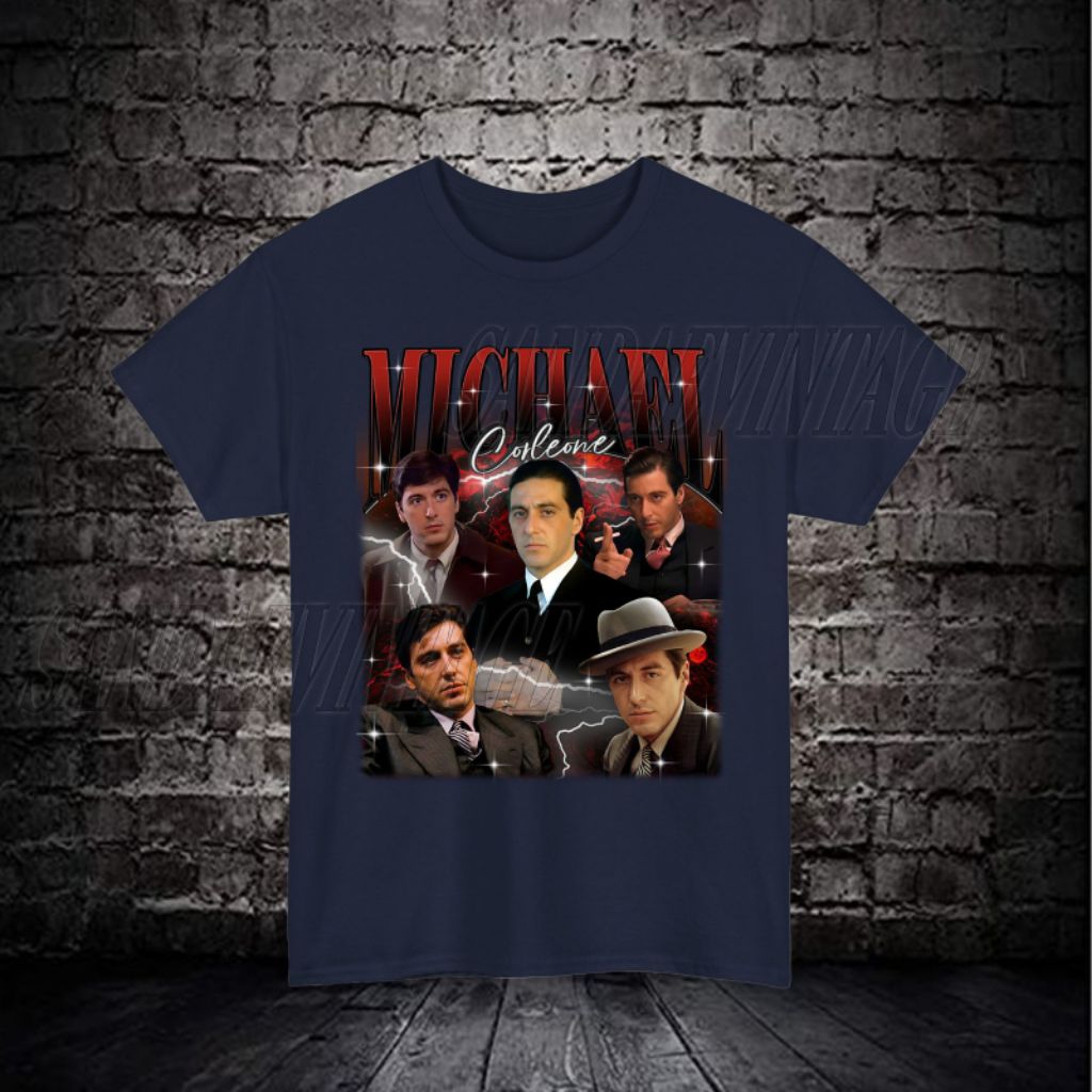 T-Shirt MICHAEL CORLEONE THE GODFATHER Vintage Premium Unisex Shirt | Kaos Bootleg Graphic Tee