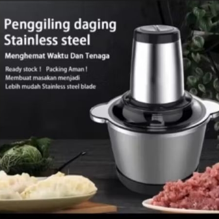 Blender Daging Stainless Jumbo Chopper Blender Elektrik Penggiling