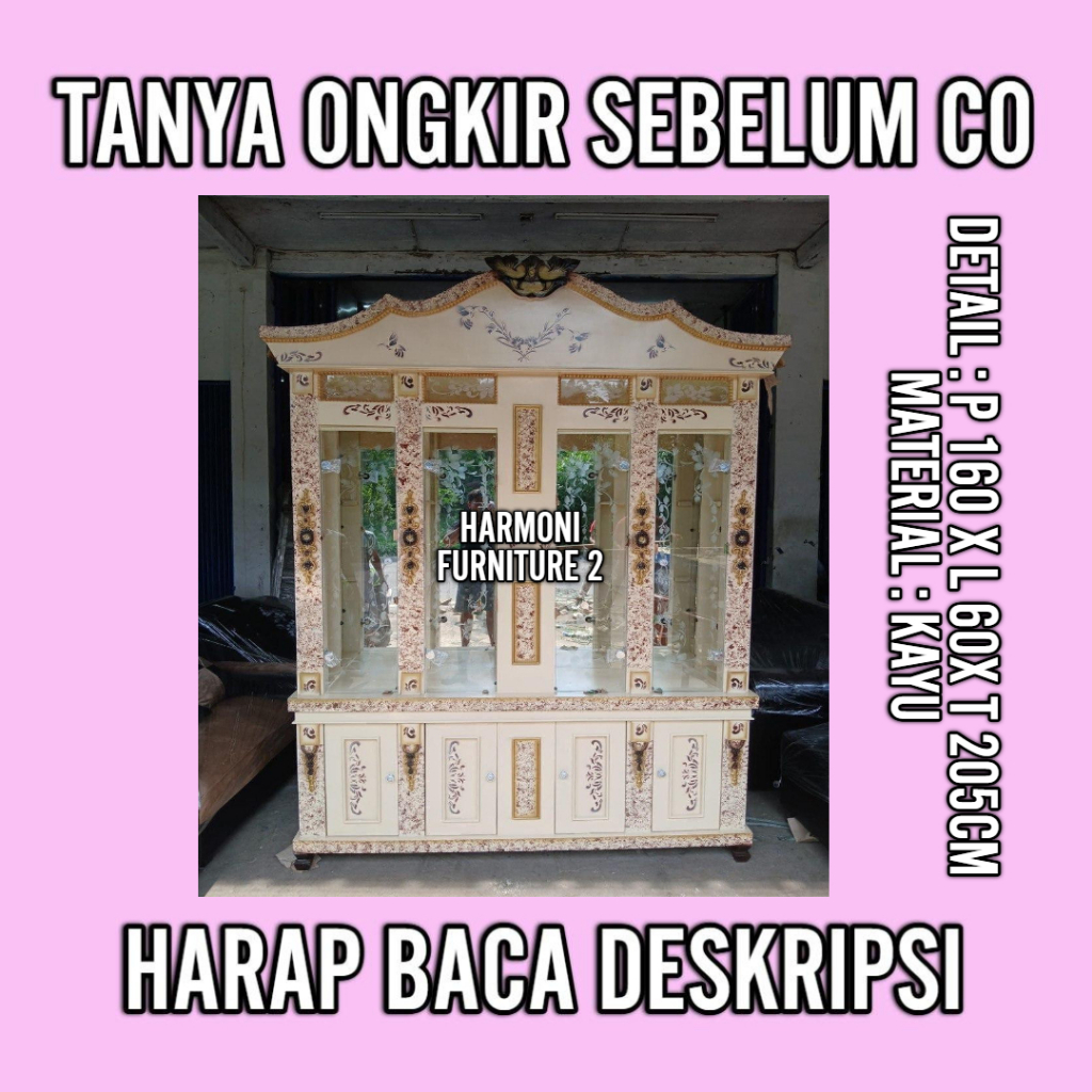 BUFET KRISTAL 4 PINTU PAJANGAN KRISTAL 4 PINTU FREE ONGKIR SERANG KOTA