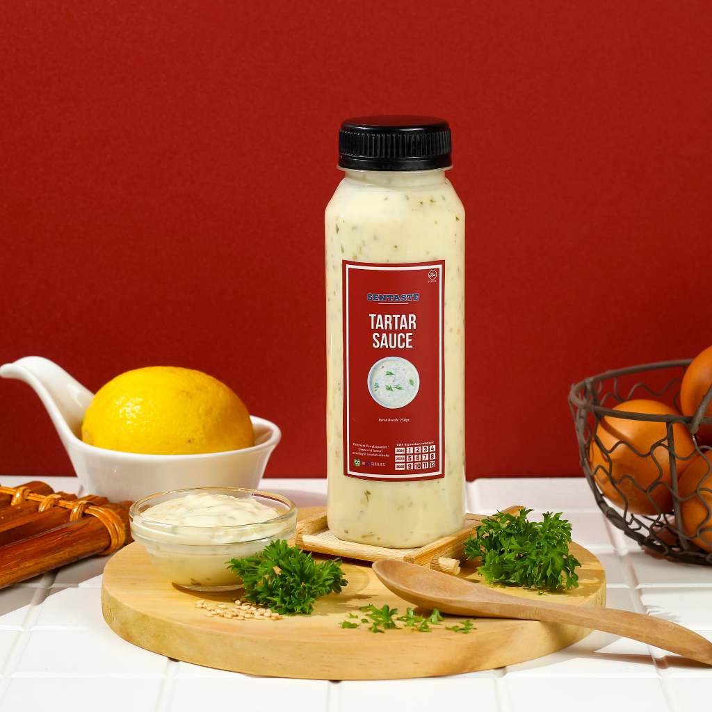 

Tartar Sauce SenTaste 250gr - Saus Tar Tar Cream Mayo Saos Ayam Jepang Japan