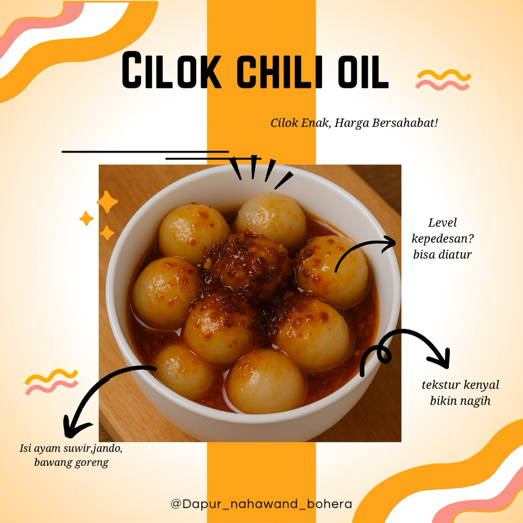 

Cilok isi chili oil