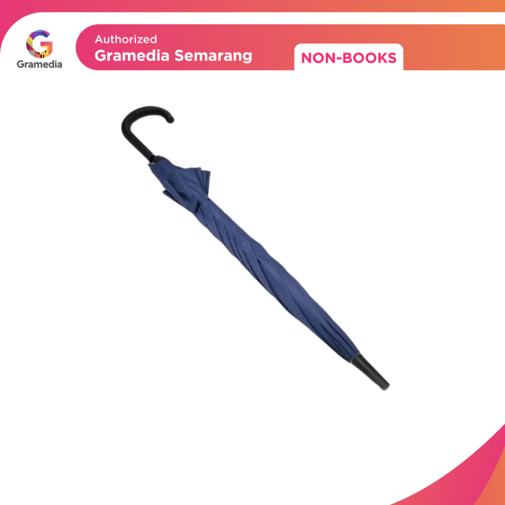 Gramedia - Kako Stick Auto Umbrella Navy KK002 (Kako)