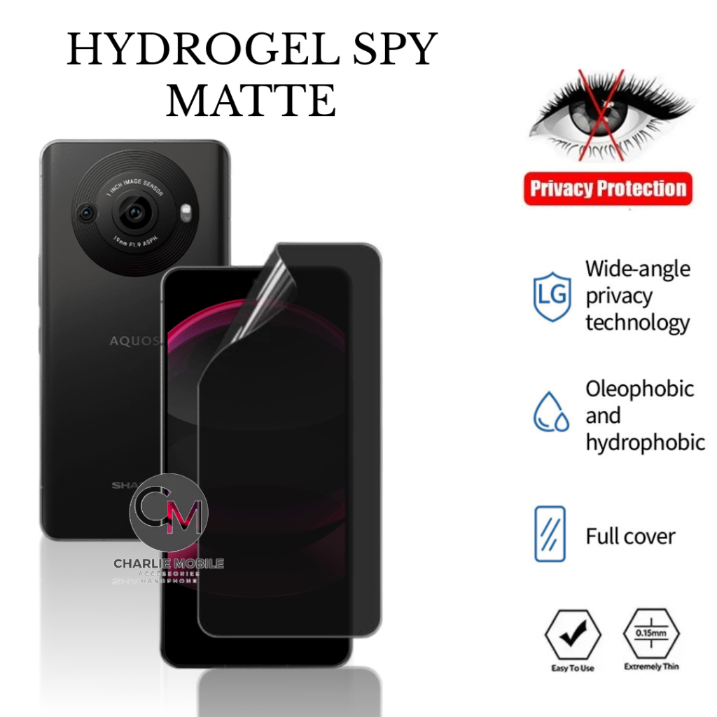 Anti gores jelly Hydrogel spy matte privacy screen protector Sharp AQUOS R7 R8S R8S PRO
