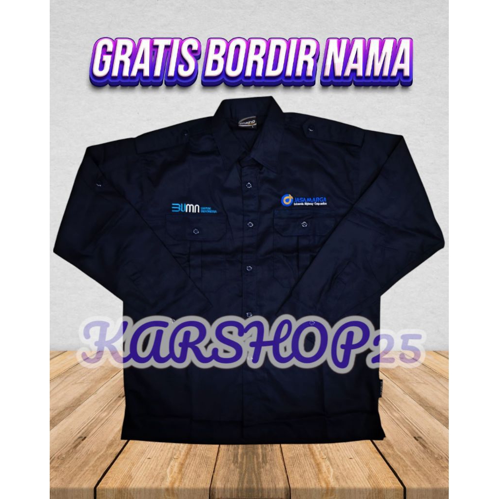 KEMEJA JASA MARGA LENGAN PANJANG TERBARU SERAGAM BUMN JASA MARGA ATASAN BAJU JASA MARGA KEMEJA BUMN 