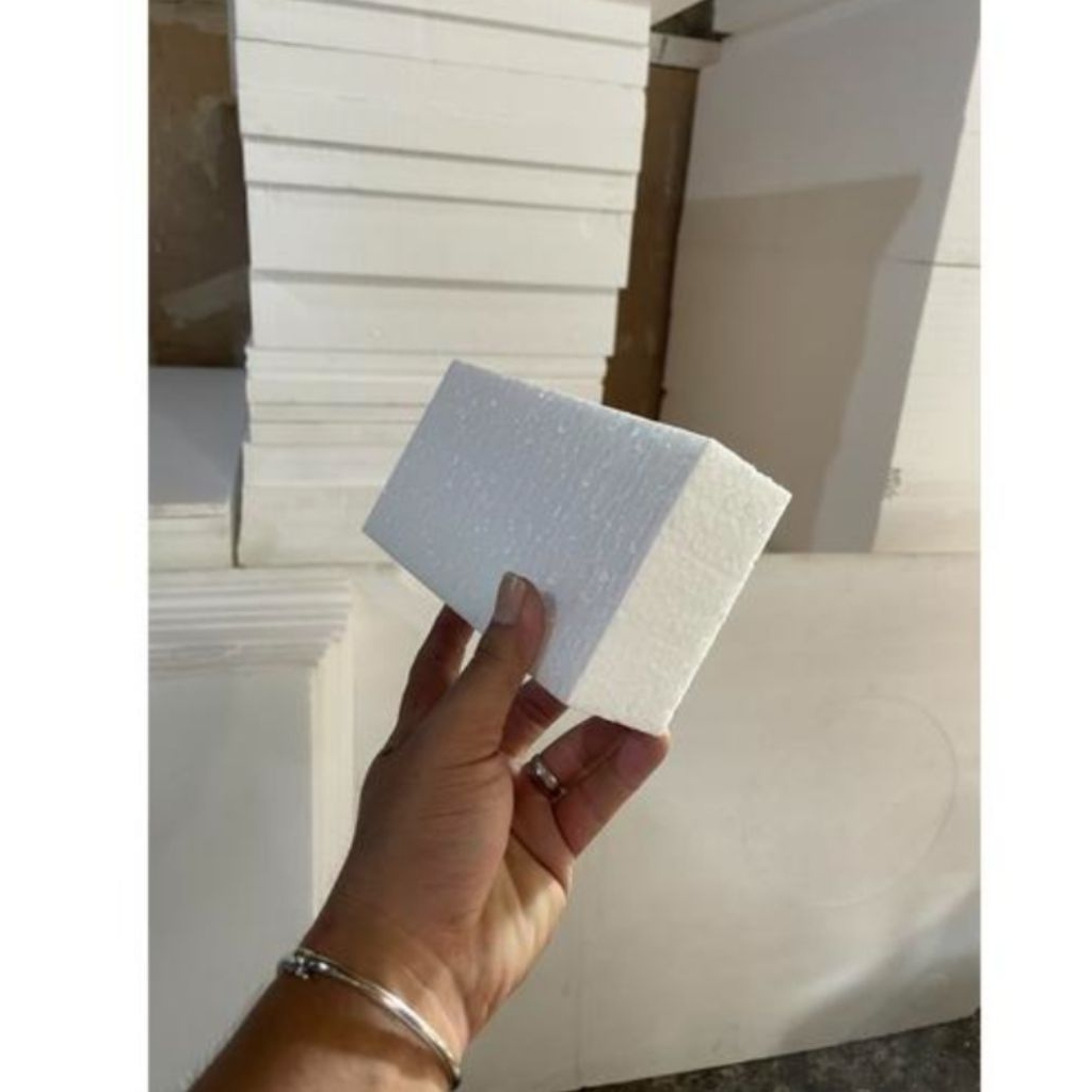 

D (D8) PAPAN STEROFORM GABUS LEMBARAN TEBAL 5 CM UKURAN 20 X 10 X 5 CM