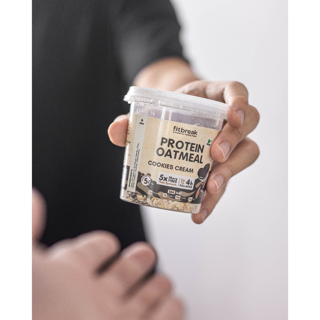 

Protein Oatmeal Paket 4 Gratis 1 Fitbreak Tinggi Serat / Healthy Snack / Instant Oats / Overnight