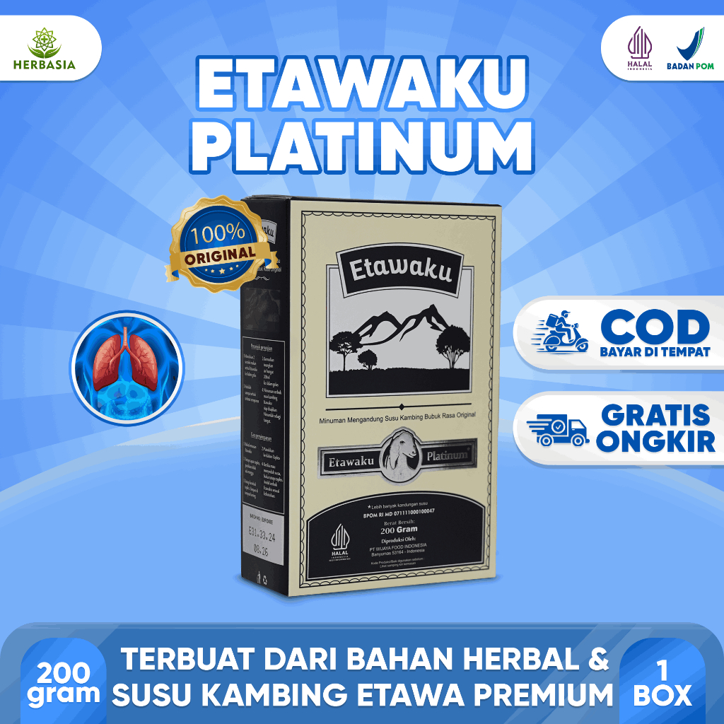 

Susu Etawaku Platinum [Grosir] Atasi Masalah Sesak Nafas, Tingkatkan Kesehatan Tulang & Paru-paru