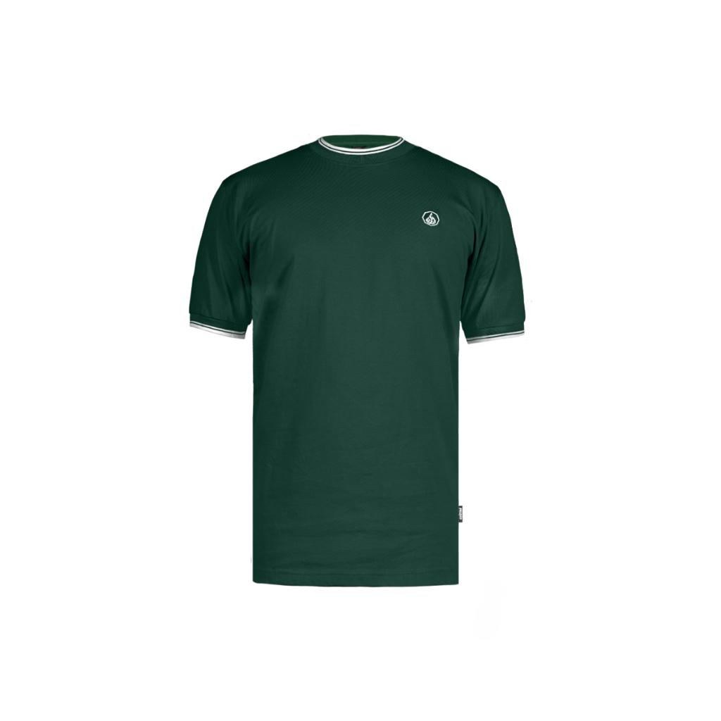 Prung Vullo Kaos Ringer Tee Warna Hijau Tshirt Warna Hijau