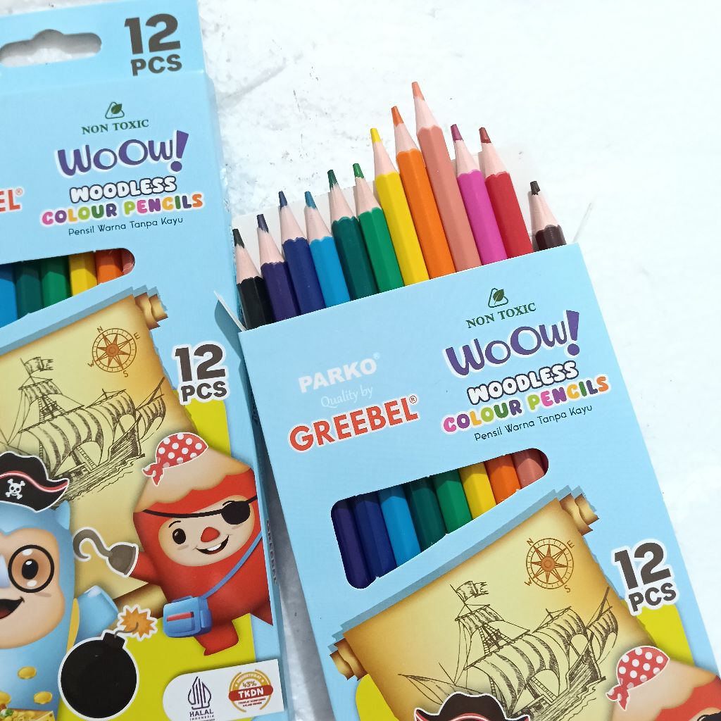 

PARKO PENCIL WARNA - WOODLESS COLOUR 12 WARNA PANJANG - COLORED PENCIL - WARNA LEBIH NYATA PKW-907