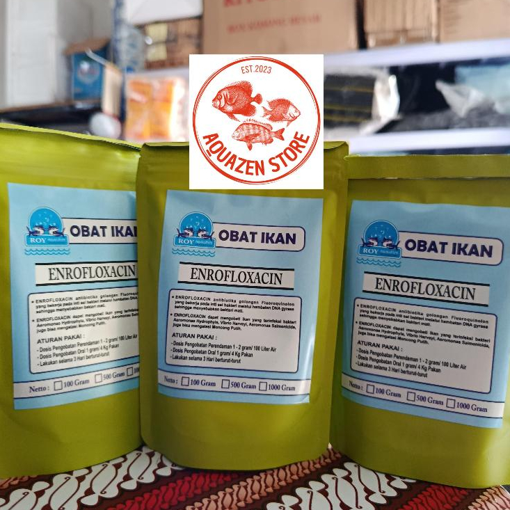 Antibiotik Ikan Enrofloxacin Obat Ikan dan Hewan 10Gr 25Gr 50Gr 100gr / Enrofloxacin Pure / Enroflox