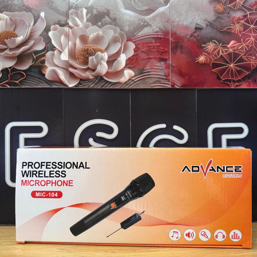 ORIGINAL MIC ADVANCE MICROPHONE ADVANCE MIC-104 MIC WIRELESS 1 HANDLE MIKROFON ADVANCE
