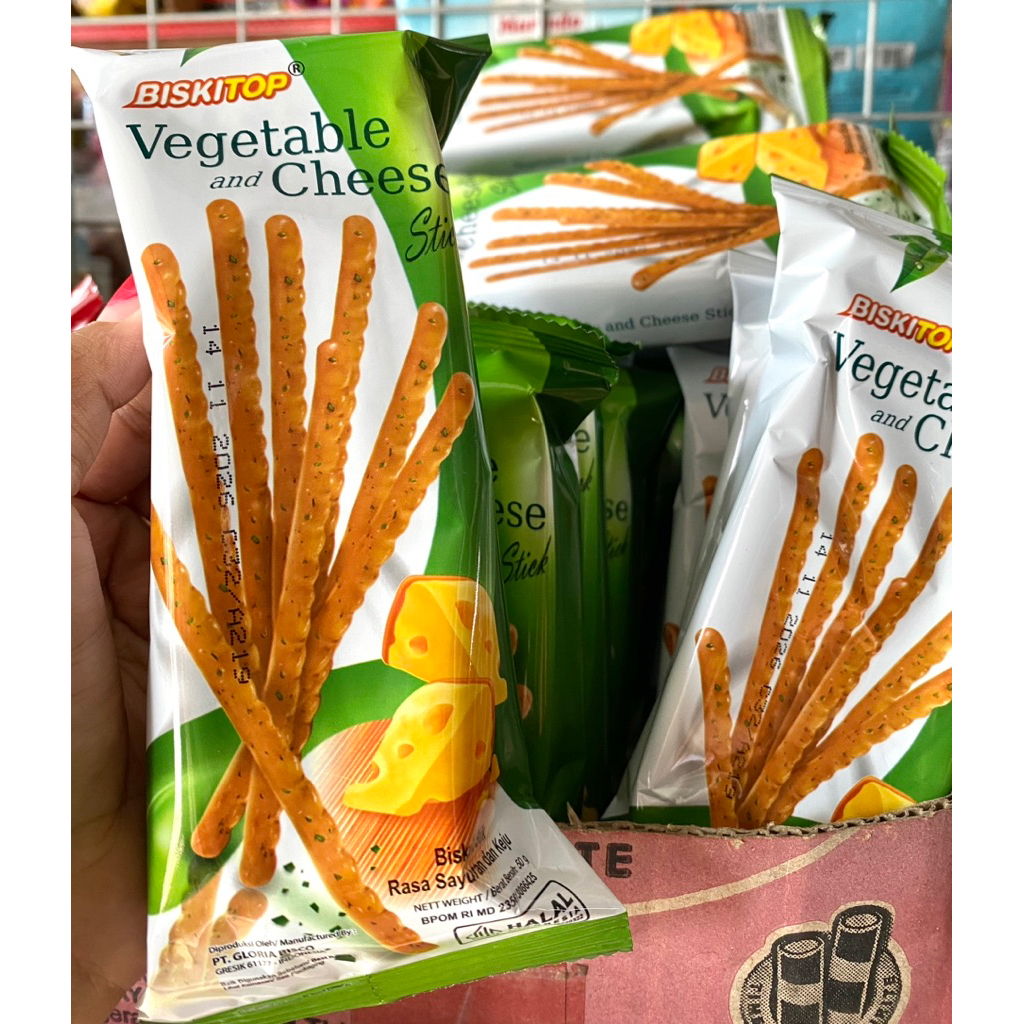 

BISKITOP VEGETABLE AND CHEESE STIK,1 DUS ISI 40 Pcs