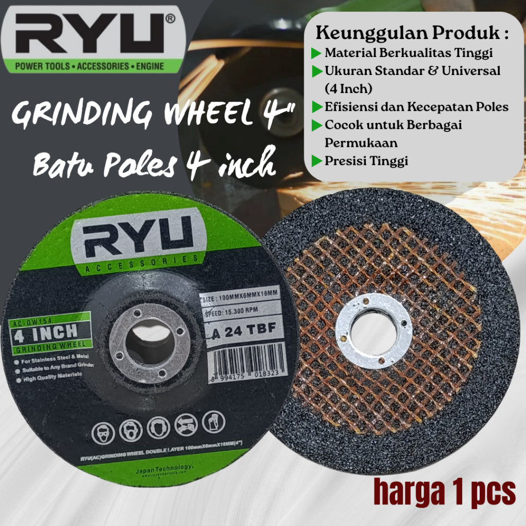 RYU Batu Poles Mata gerinda Poles Grinding Wheel 4 inch - Ryu