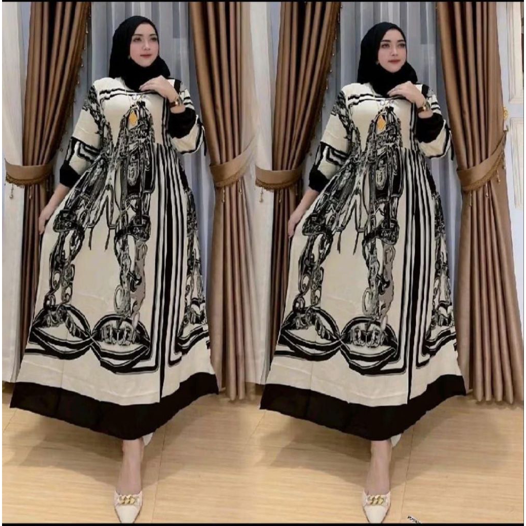 DRESS GAMIS RAYON DIAMOND PREMIUM GAMIS ALORA DRESS GAMIS RAYON TERBARU