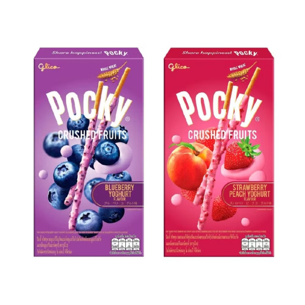 

Pocky Crushed Fruits Strawberry Peach Yogurt/ Blueberry Yoghurt