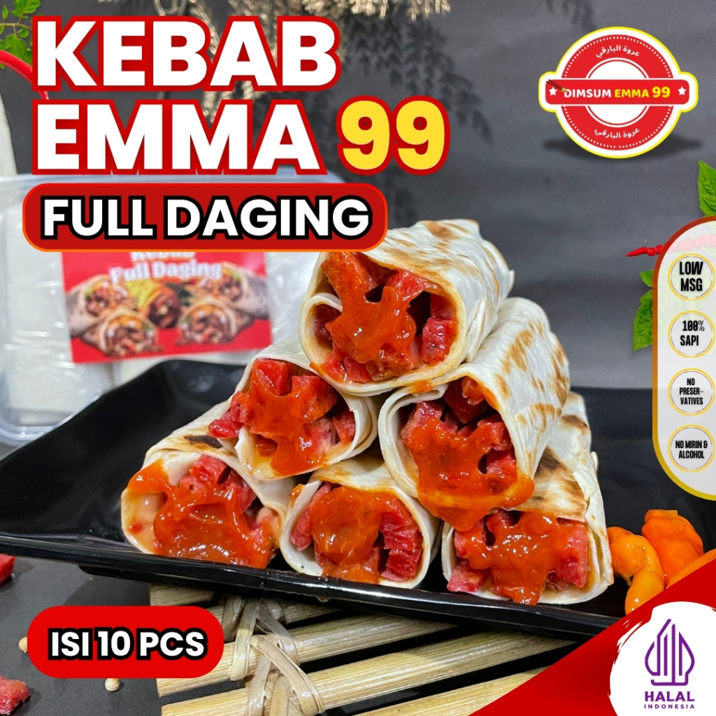 

TERLARIS!! KEBAB FULL DAGING Premium & Halal isi 10 pcs KEMASAN RANDOM