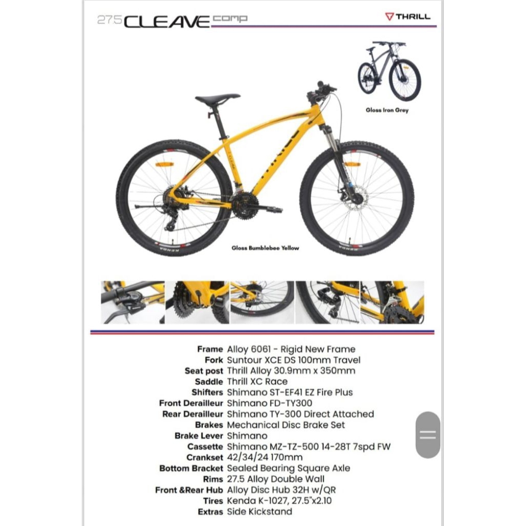 SEPEDA BMX 20 / GUNUNG MTB 26 / 27,5 27.5 INCH THRILL RASCAL CLEAVE SPORT / COMP / PRO / LADY PINK M