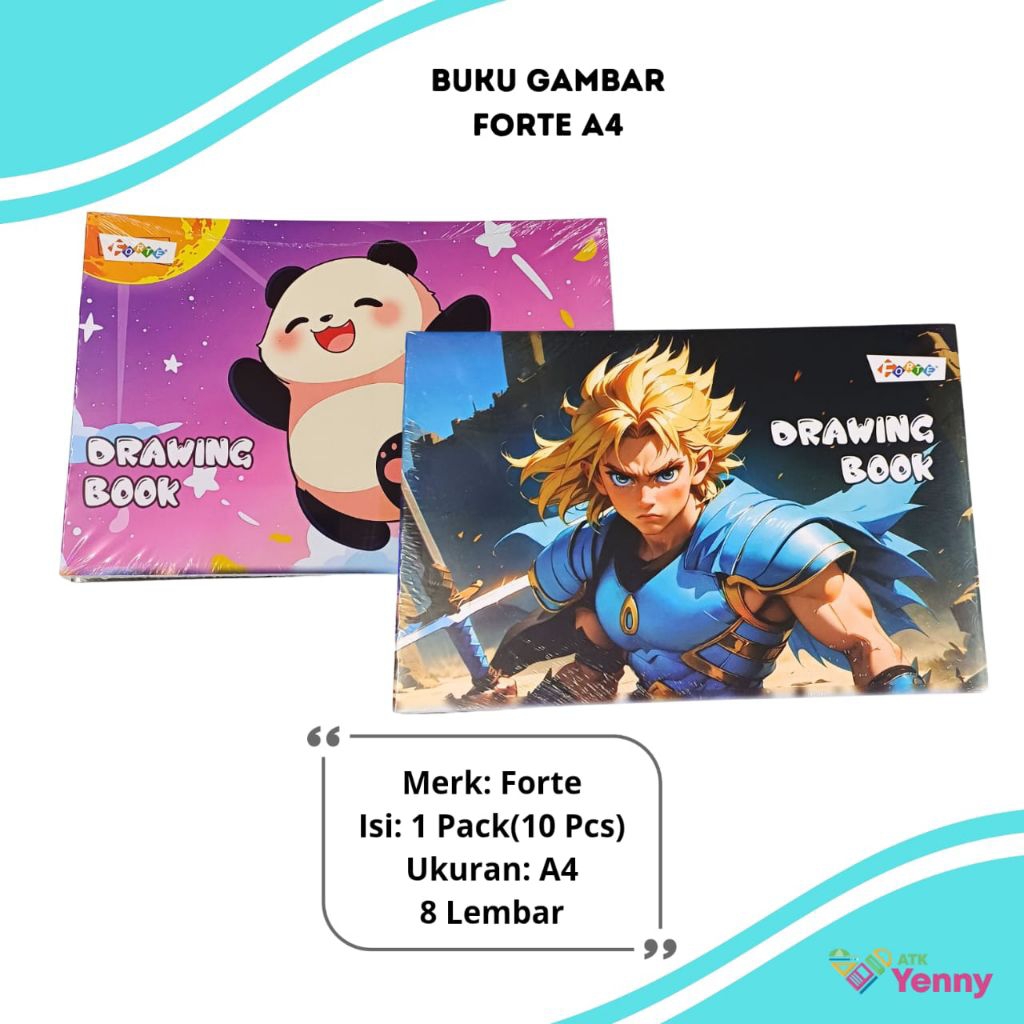

Buku Gambar Forte A4 / Buku Gambar Ukuran A4 - 1 Pack(10 Pcs) 8 Lembar / Buku Gambar Berkualitas