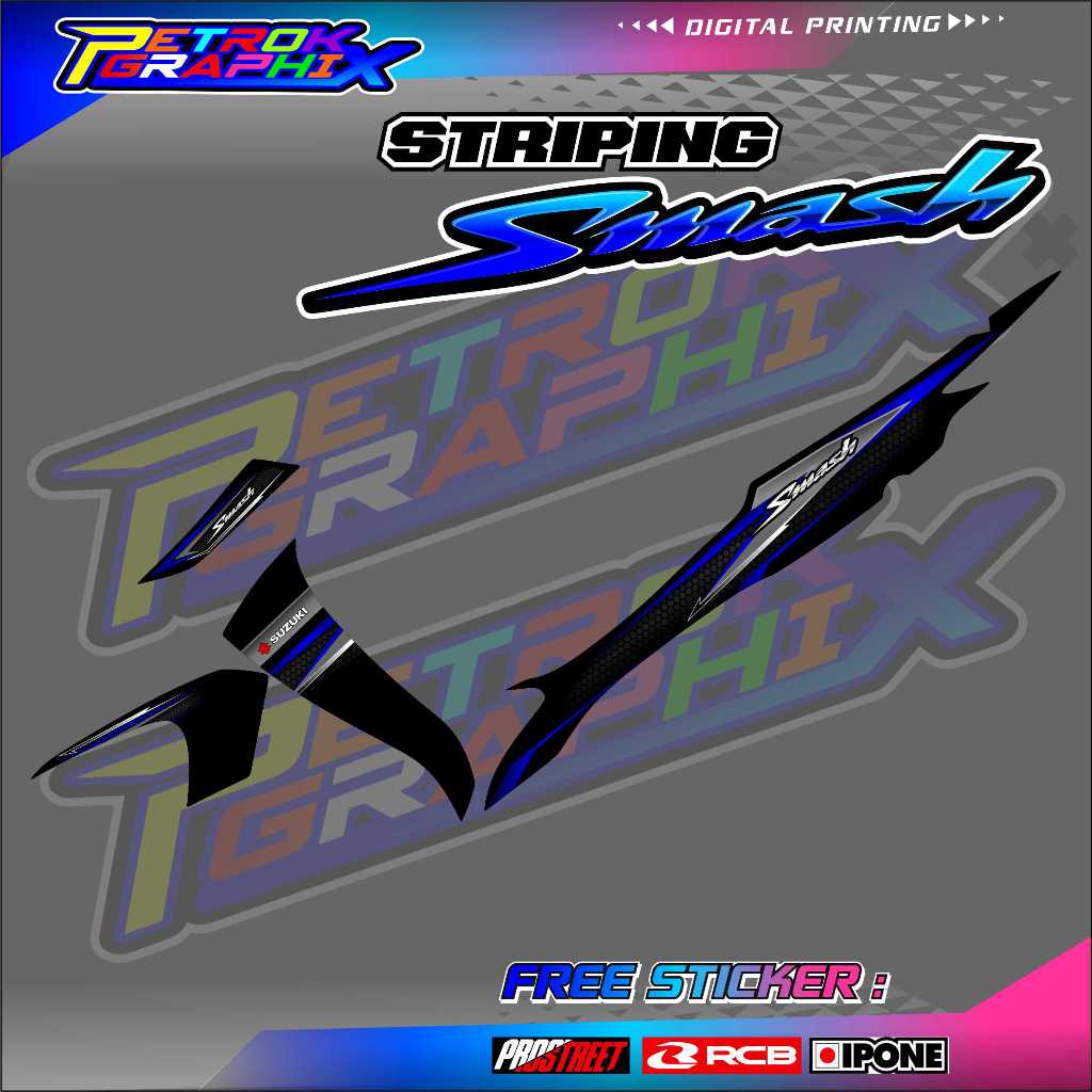 STRIPING VARIASI MOTOR SUZUKI SMASH / STICKER LIST VARIASI SMASH