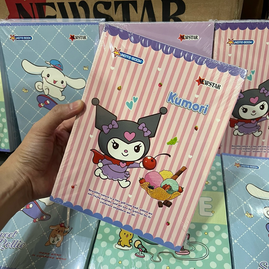 

CTShopID BUKU TULIS Kuromi Sanrio CINAMONROLL 38 Lembar NEWSTAR Buku Tulis Anak Sekolah 1 Pak Isi 10