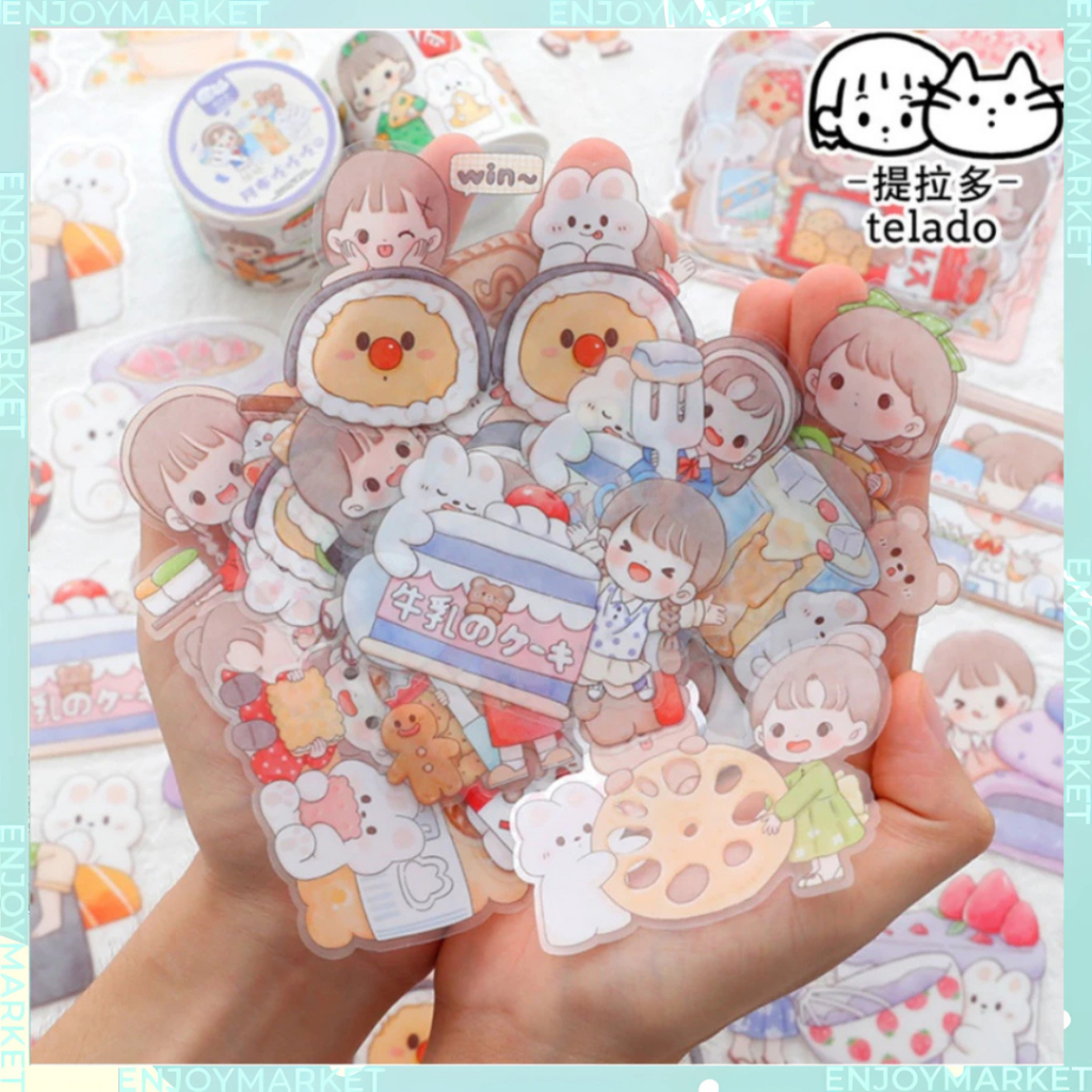 

Sticker Decor Set Stiker Bening Dekor Buku Diary Telado Lotus - TLD15