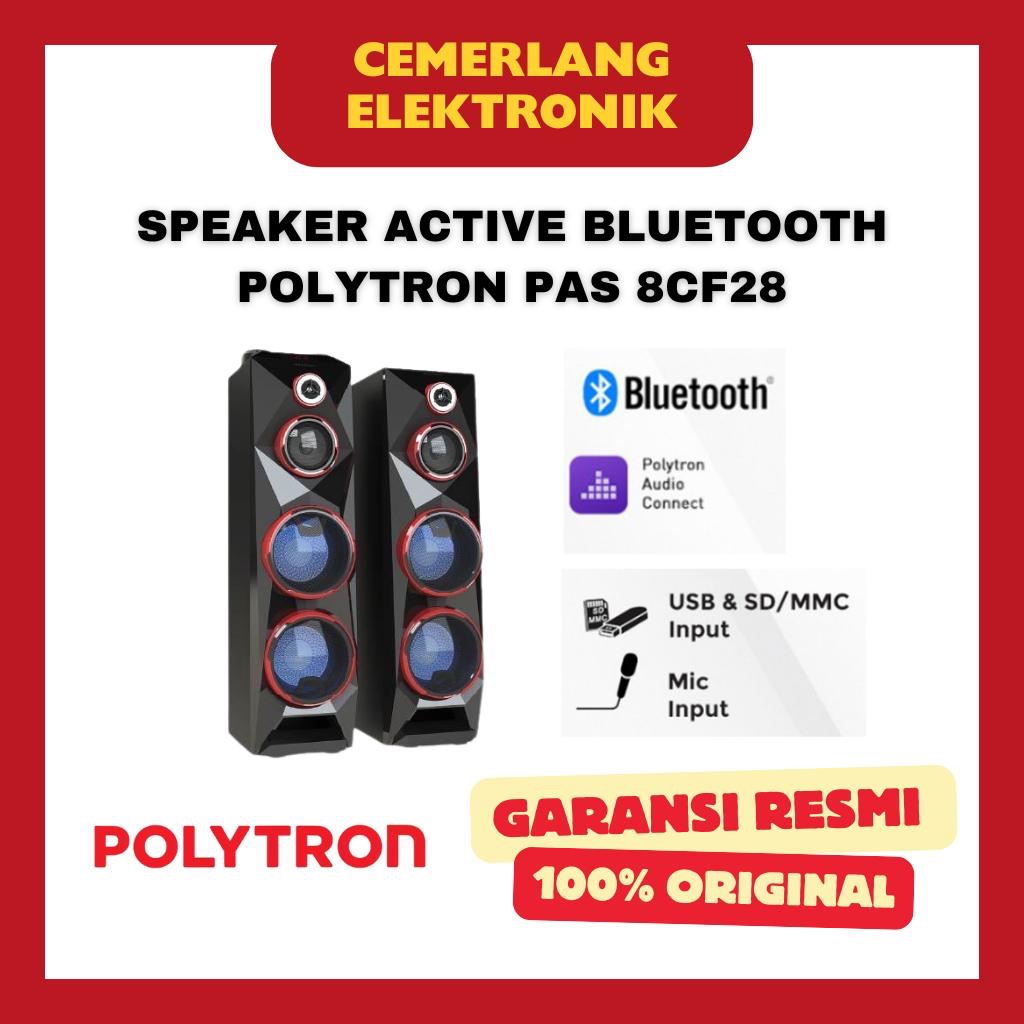 POLYTRON ACTIVE SPEAKER BLUETOOTH PAS 8CF28 XBR SUPER BASS / POLITRON PAS8CF28 GARANSI RESMI
