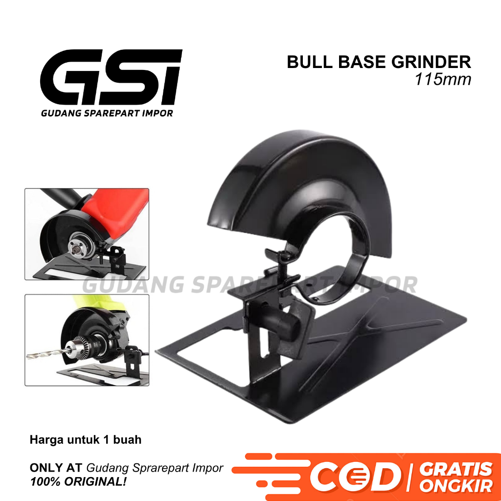 BULL Base Gerinda 115mm / Tatakan Dudukan Mesin Gerinda Tangan Plus Cover / Stand Grinder Holder