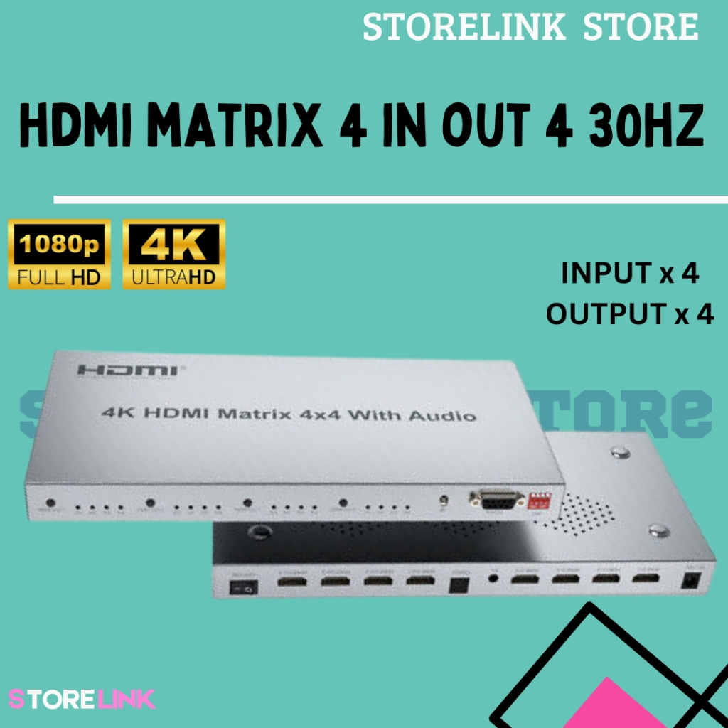 HDMI matrix 4x4 4 input dan 4 output HDMI / HDMI Matrix 4K 30hz / Matrix HDMI 4K Switcher Splitter H
