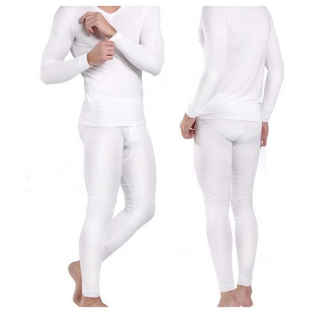 [Reject Pabrik] Kaos Oblong Lengan Panjang  BYC Pria White Baju Haji / Umroh 100% Catton Premium Exp