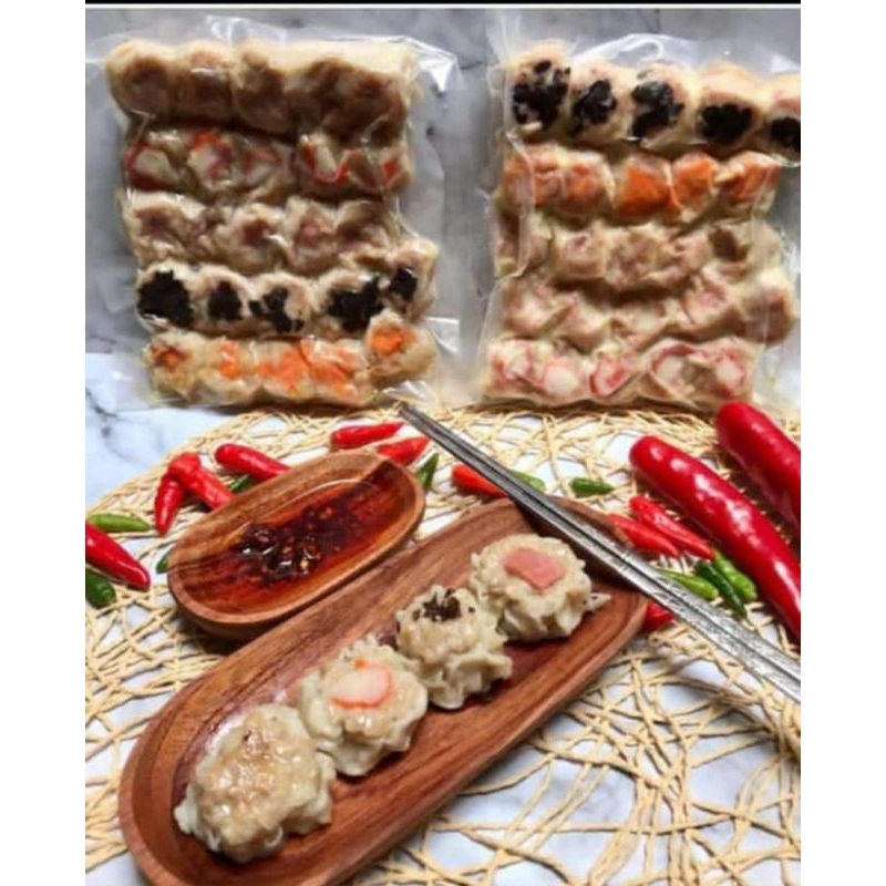 

DIMSUM IMPERIAL isi 25pcs Free Saos Dimsum isi Crabstik, Jamur, Smoke beef, Tuna, Wortel