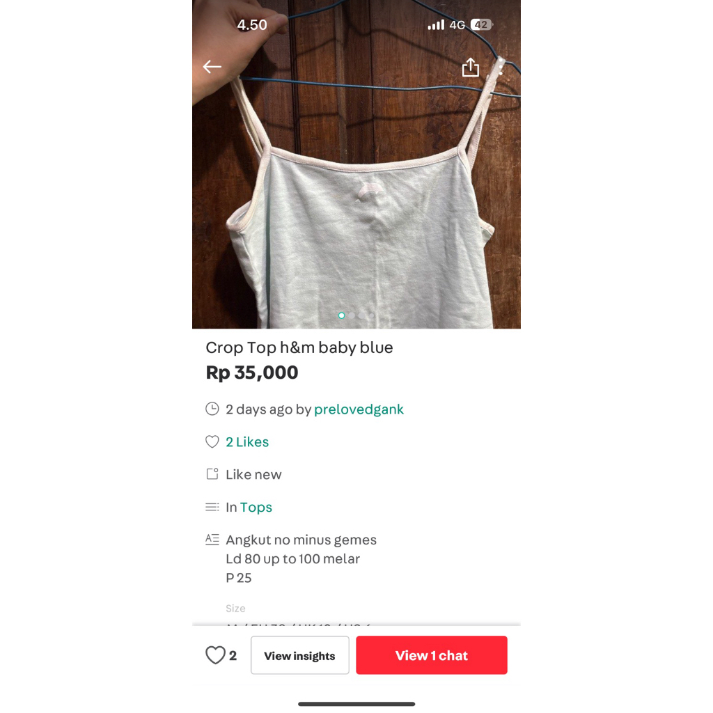 crop top tanktop hnm