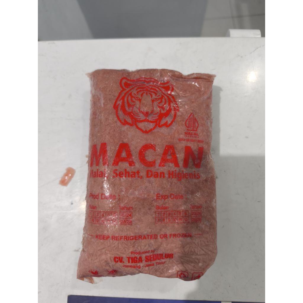 

Halal MDM Daging Ayam Giling 1 kg cap Macan