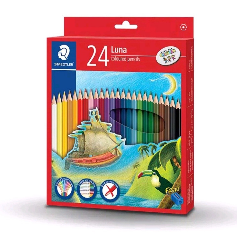 

KODE C85O Pensil Warna Staedler Luna Panjang 24 warna Staedtler Luna Permanent Coloured Pencil Isi 24 warna
