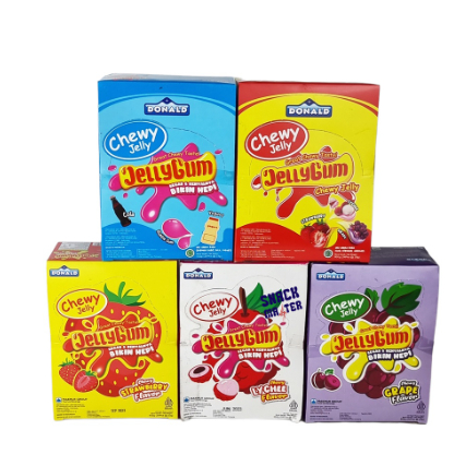 

Donald Jelly Gum Chewy 24 pcs x 20gr All Varian [ Box ]