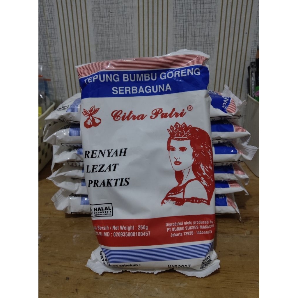

TEPUNG BUMBU G0RENG SERBAGUNA CITRA PUTRI 250 GRAM