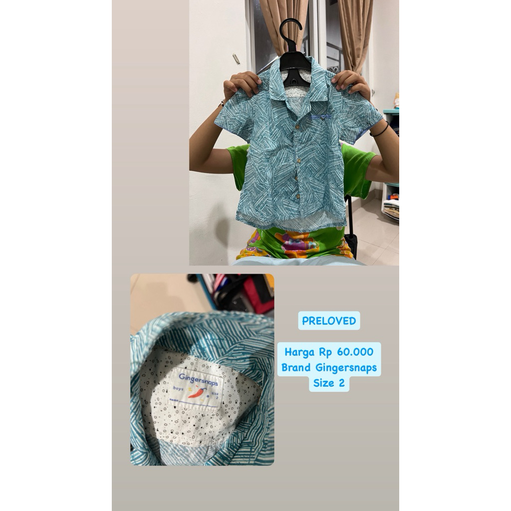 Preloved Atasan Anak Laki laki Gingersnaps