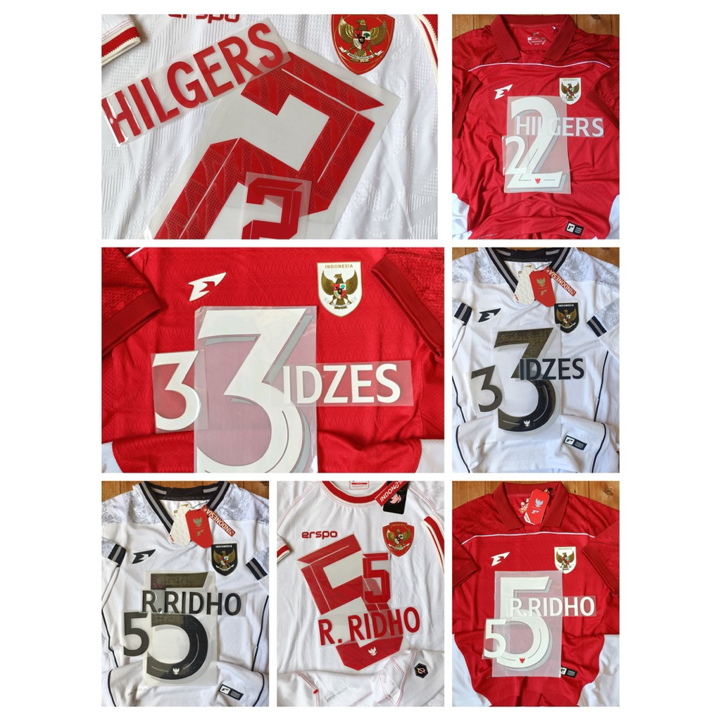 Nameset Original Erspo 2025 for Timnas Indonesia
