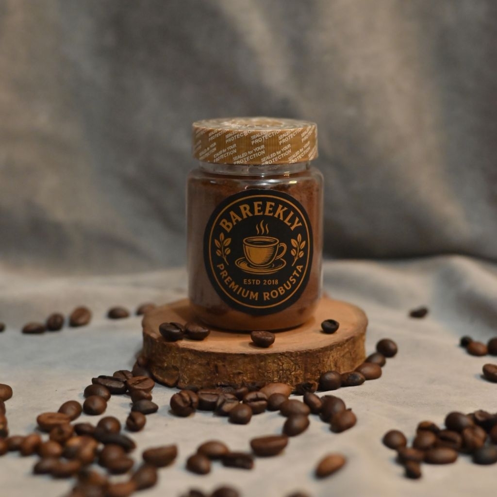 

Kopi Robusta Premium 70 gram , Grade A Bonus Toples Aestetik
