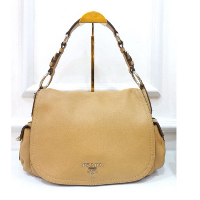 Prada Vintage Vintello Daino Hobo Brown